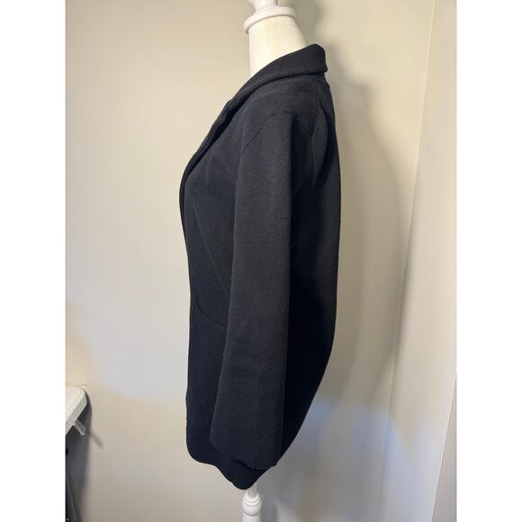 J Crew 365 Wool Blend Black Knit Sweater Blazer‎ Open Front S - Picture 2 of 5